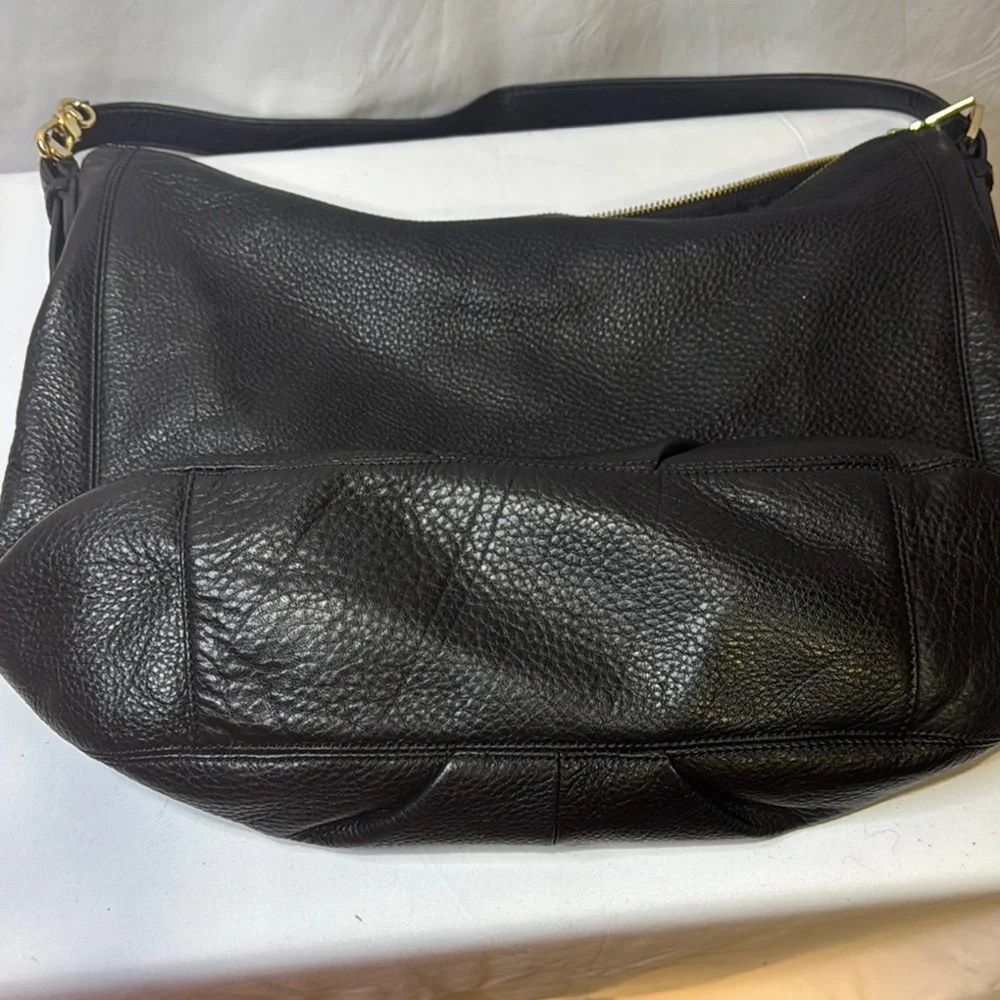 DKNY Black Leather Hobo Bag